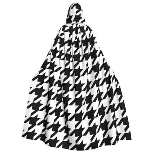 Yyoretp Unisex-Umhang mit Hahnentrittmuster, schwarzer Druck, für Erwachsene, für Halloween, Cosplay, Tod, Vampir-Kostüme Yyoretp Unisex-Umhang mit Hahnentrittmuster, schwarzer Druck, für Erwachsene, für Halloween, Cosplay, Tod, Vampir-Kostüme von Yyoretp
