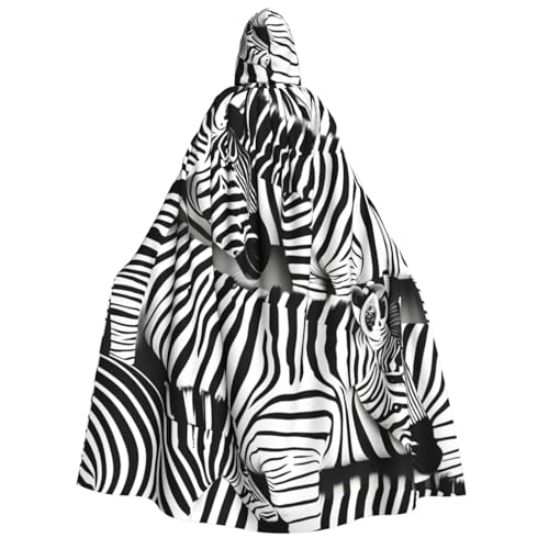 Yyoretp Unisex-Umhang mit Kapuze und Zebramuster für Erwachsene, für Halloween, Cosplay, Tod, Vampir-Kostüme Yyoretp Unisex-Umhang mit Kapuze und Zebramuster für Erwachsene, für Halloween, Cosplay, Tod, Vampir-Kostüme von Yyoretp