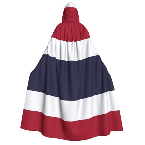 Yyoretp Unisex-Umhang mit Thailand-Flagge, Erwachsenen-Kapuzenmantel, Umhang für Halloween, Cosplay, Tod, Vampir-Kostüme von Yyoretp