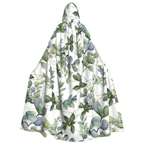Yyoretp Unisex-Umhang mit grüner Eukalyptusblätter-Aufdruck, für Erwachsene, für Halloween, Cosplay, Tod, Vampir-Kostüme Yyoretp Unisex-Umhang mit grüner Eukalyptusblätter-Aufdruck, für Erwachsene, für Halloween, Cosplay, Tod, Vampir-Kostüme von Yyoretp