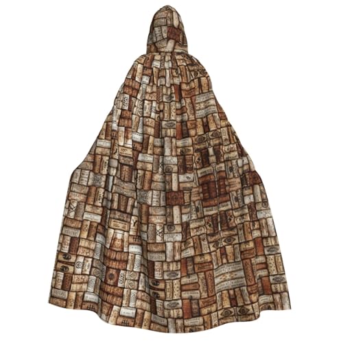 Yyoretp Unisex Weinkorkdruck Erwachsene Kapuzenumhang Robe Umhang Umhang für Halloween Cosplay Tod Vampir Kostüme von Yyoretp