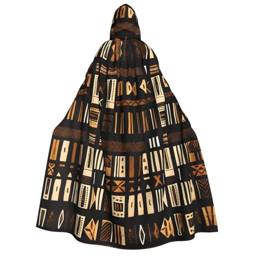 Yyoretp Unisex afrikanischer Schlammstoff, Tribal-Druck, Erwachsenen-Kapuzenumhang, Umhang für Halloween, Cosplay, Tod, Vampir-Kostüme Yyoretp Unisex afrikanischer Schlammstoff, Tribal-Druck, Erwachsenen-Kapuzenumhang, Umhang für Halloween, Cosplay, Tod, Vampir-Kostüme von Yyoretp