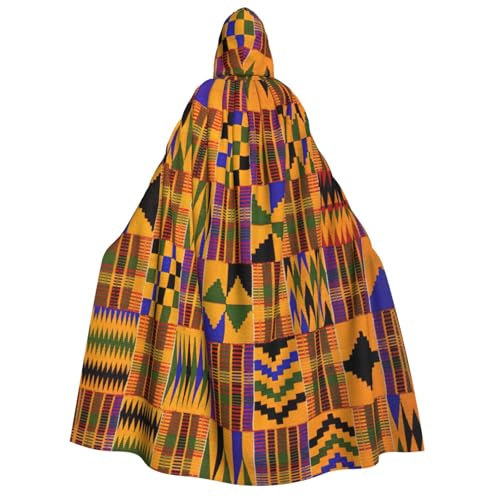 Yyoretp Unisex afrikanisches ethnisches Muster Druck Erwachsene Kapuzenumhang Robe Umhang Umhang für Halloween Cosplay Tod Vampir Kostüme von Yyoretp