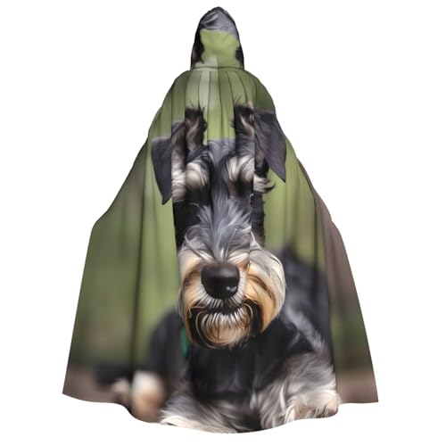 Yyoretp Unisex entzückender Schnauzer-Aufdruck, Kapuzenumhang für Erwachsene, Umhang für Halloween, Cosplay, Tod, Vampir-Kostüme Yyoretp Unisex entzückender Schnauzer-Aufdruck, Kapuzenumhang für Erwachsene, Umhang für Halloween, Cosplay, Tod, Vampir-Kostüme von Yyoretp