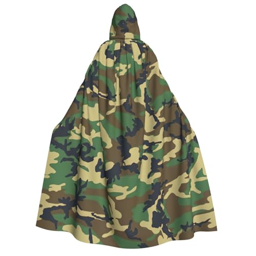 Yyoretp Unisex grüner Militär-Camouflage-Umhang mit Kapuze für Erwachsene, Umhang für Halloween, Cosplay, Tod, Vampir-Kostüme Yyoretp Unisex grüner Militär-Camouflage-Umhang mit Kapuze für Erwachsene, Umhang für Halloween, Cosplay, Tod, Vampir-Kostüme von Yyoretp