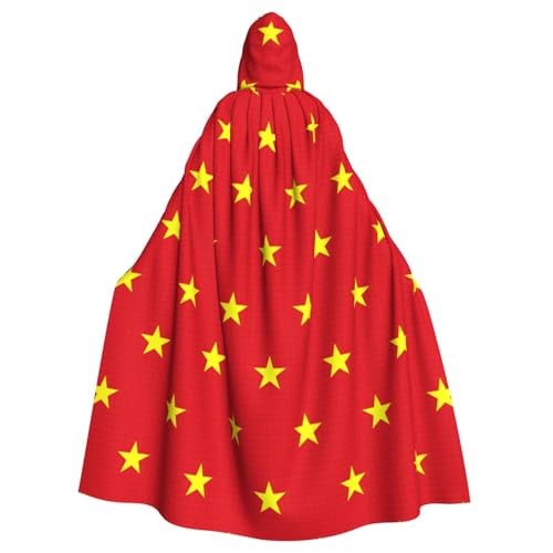 Yyoretp Vietnamesische Flaggen-Umhang für Erwachsene, uni, mit Kapuze, für Halloween, Vampir des Todes, Cosplay Yyoretp Vietnamesische Flaggen-Umhang für Erwachsene, uni, mit Kapuze, für Halloween, Vampir des Todes, Cosplay von Yyoretp