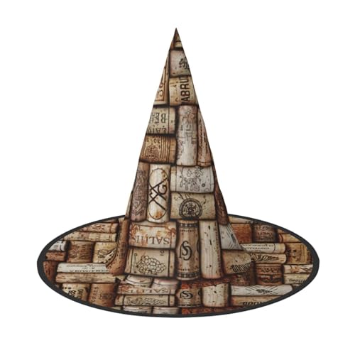 Yyoretp Weinkorken Druck Halloween Kostüm Hexenhut Erwachsene Karneval Cosplay Party Kostüm Zubehör Yyoretp Weinkorken Druck Halloween Kostüm Hexenhut Erwachsene Karneval Cosplay Party Kostüm Zubehör von Yyoretp