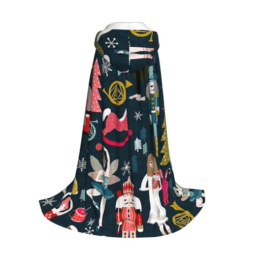 Yyoretp Women_s Nussknacker Ballett Weihnachten Dance Print Kapuzenmantel Für Jugendliche mit Halloween Weihnachten Cosplay Kapuze Cape Kostüm von Yyoretp