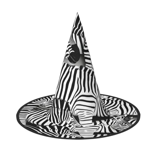 Yyoretp Zebra Print Halloween Kostüm Hexenhut Erwachsene Karneval Cosplay Party Kostüm Zubehör Yyoretp Zebra Print Halloween Kostüm Hexenhut Erwachsene Karneval Cosplay Party Kostüm Zubehör von Yyoretp
