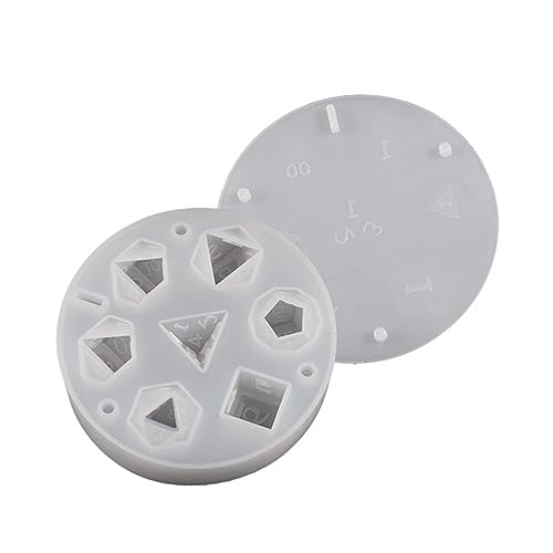 7 Form Dices Square Triangle Dices Formnummern Spiel Silikonform Transparent Digital Dices Game Home Craft Tools von Yzdysg