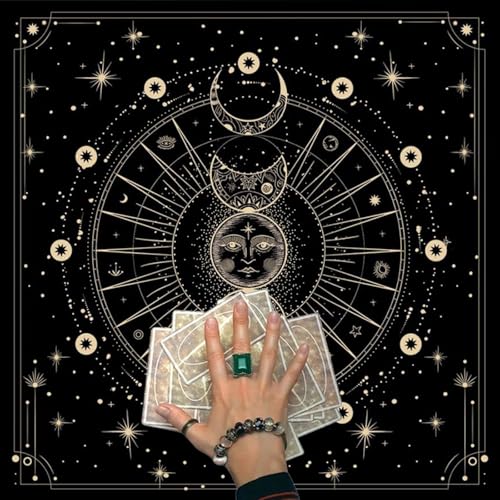 Yzdysg 50x50/60x60/75x75cm Tarot Tischdecke Geometrische Divinationen Tischtuch Brettspiel Oracles Kartenpolster Runen Matte von Yzdysg