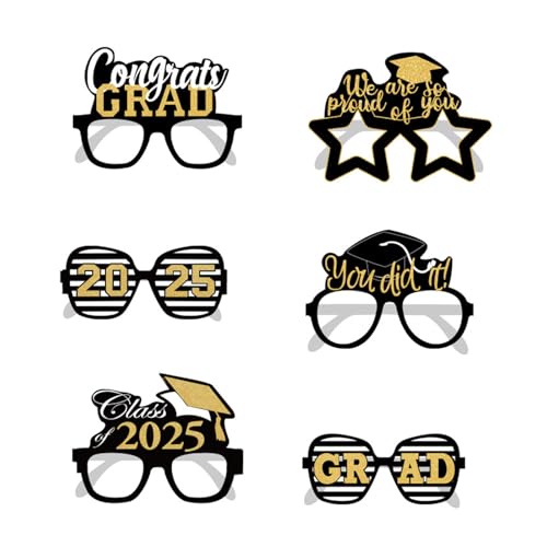 Yzdysg 6PCS Abschlussfotografie Requisiten Brille Graduation Party Dekoration Für Die Klasse Von 2025 Abschlussfeiern Mittelstücke Abschlussholzschild Yzdysg 6PCS Abschlussfotografie Requisiten Brille Graduation Party Dekoration Für Die Klasse Von 2025 Abschlussfeiern Mittelstücke Abschlussholzschild von Yzdysg