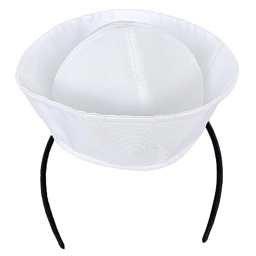 Yzdysg Captain Hat White Captain Stirnband Kostümhut Erwachsene Cosplay Kostüm Seemann Captain Hats von Yzdysg