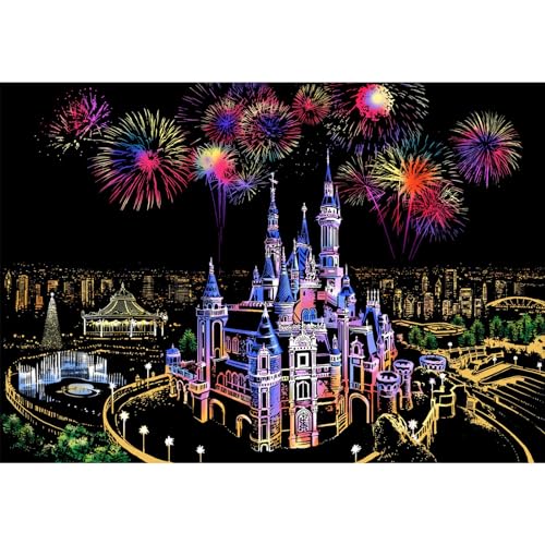 Yzdysg Kratzermalerei Kits Für Erwachsene Kinder Kratzer Papierkarton Nacht Landschaft Kratzer Kunstmalerei Kits Tolles Geschenk von Yzdysg