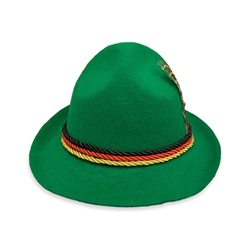 Yzdysg Leichte Feder Decors Fedora Für Männer Männer Atmungsaktive Oktoberfest Kappe Mit Western Jazzs Filzkappe von Yzdysg