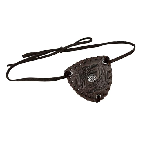 Yzdysg Mittelalterliche Geprägte Augen Patches Vintage Leder Augenmaske Larp Cosplay Accessoires Piratenabdeckungen Für Männer Halloween Cosplay Patches von Yzdysg
