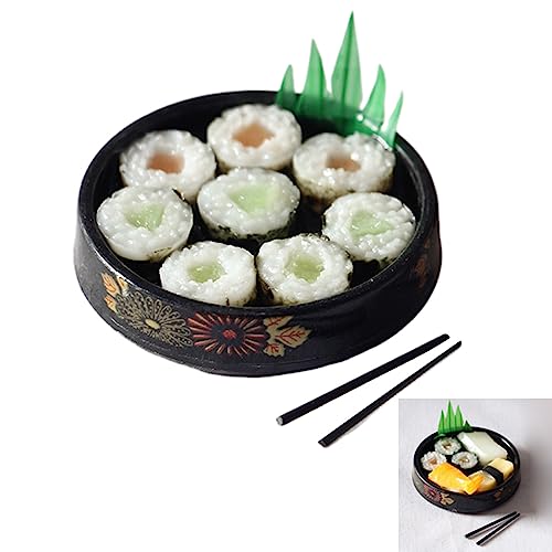 Yzdysg Scaled Sushi Food Mit Plattenschalen Set Von 4pcs Für W/Stäbchen Interaktive Rolle Für Spiel Spielzeug Teenager X Yzdysg Scaled Sushi Food Mit Plattenschalen Set Von 4pcs Für W/Stäbchen Interaktive Rolle Für Spiel Spielzeug Teenager X von Yzdysg