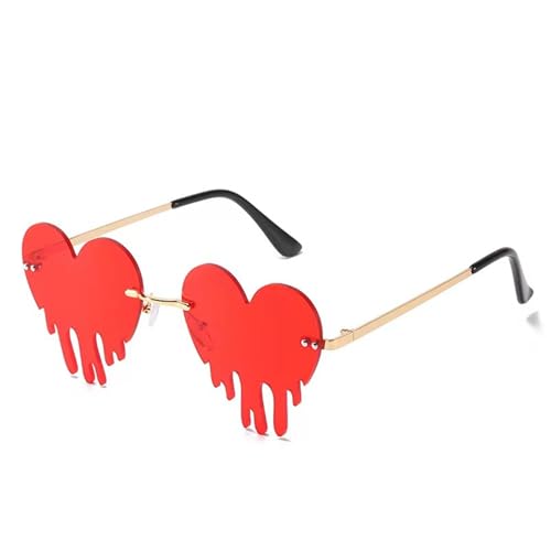 Yzdysg Sonnenbrille, Einzigartige Sonnenbrille Mit Schmelzendem Herzen, Stilvolle Brillen Für Partys Und Strand Mit Sonnenschutz Für Den Täglichen Gebrauch von Yzdysg