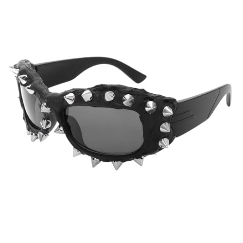 Yzdysg Sonnenbrille, Hip Hop Sportliche Sonnenbrille Stilvolle Einzigartige Leichte Futuristische Live-Show Party Foto-Requisiten von Yzdysg
