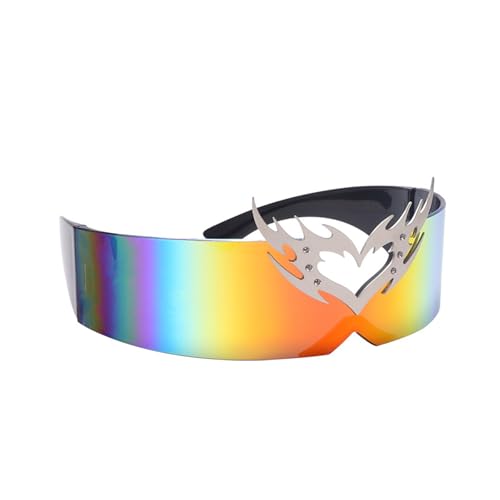 Yzdysg Sonnenbrille, Punk Styles Herz Sonnenbrille mit UV400-Schutz für Frauen Männer Unisex Alltagsgebrauch Bühnenauftritte Brillen von Yzdysg
