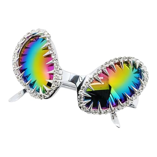 Yzdysg Sonnenbrillen, Punk-Stile Nietenrahmen Sonnenbrille mit Alien-Form-Designs für Frauen Männer Unisex Alltagsgebrauch Party Requisiten Brillen von Yzdysg
