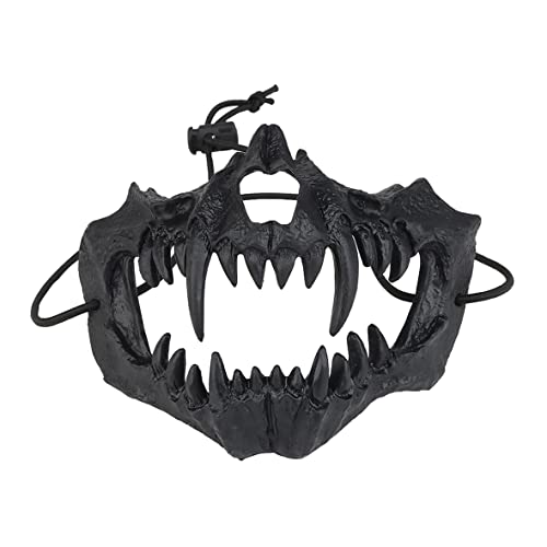Yzpacc Airsoft-Maske, Halbgesichtsmaske, Oni-Maske, Samurai-Maske, Totenkopf-Halbgesichtsmaske, taktische Halbgesichtsmaske mit Ohrenschutz, Netzmaske für Halloween, Party, Paintball, Cs, Jagd Yzpacc Airsoft-Maske, Halbgesichtsmaske, Oni-Maske, Samurai-Maske, Totenkopf-Halbgesichtsmaske, taktische Halbgesichtsmaske mit Ohrenschutz, Netzmaske für Halloween, Party, Paintball, Cs, Jagd von Yzpacc