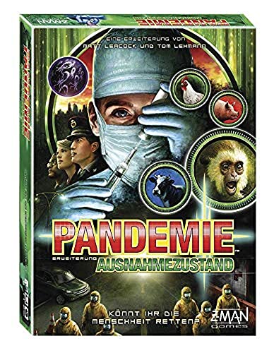 Asmodee | ZMan | Pandemic – Ausnahmezustand | Erweiterung | Kennerspiel | Brettspiel | 2-4 Spieler | Ab 8+ Jahren | 45+ Minuten | Deutsch von Z-Man Games