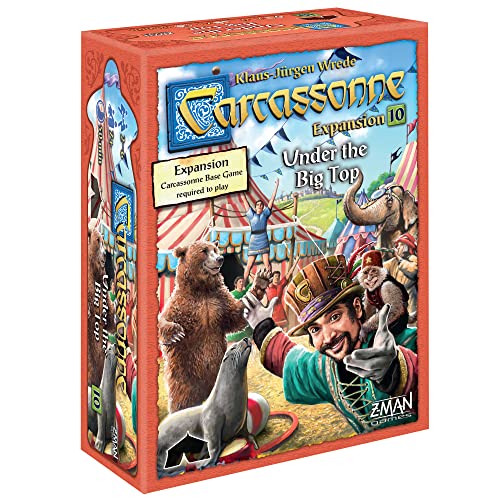 Z-Man Games, Carcassonne Under The Big Top, Board Game Expansion 10, Ages 7 and up, 2-6 Players, 45 Minutes Playing Time von Z-Man Games