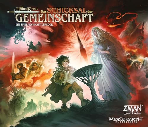 Z-Man Games Der Herr der Ringe: Das Schicksal der Gemeinschaft, kooperatives Brettspiel mit dem Pandemic-System, strategisches Kennerspiel in Mittelerde für 1 bis 5 Spieler, deutsche Version Z-Man Games Der Herr der Ringe: Das Schicksal der Gemeinschaft, kooperatives Brettspiel mit dem Pandemic-System, strategisches Kennerspiel in Mittelerde für 1 bis 5 Spieler, deutsche Version von Z-Man Games
