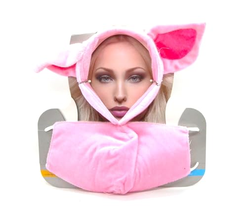 Z1 Rosa Schweinekostüm, 2-teiliges Set mit Ohrenstirnband und Fliege, für Erwachsene Z1 Rosa Schweinekostüm, 2-teiliges Set mit Ohrenstirnband und Fliege, für Erwachsene von Z1