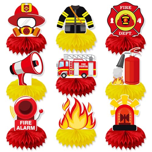 ZABARE 9 Stück Feuerwehr Party Deko Tischdeko Kindergeburtstage Feuerwehr Tischaufsätze Feuerwehrhelm Feuerwehrauto Bienenwabe Mittelstücke Dekoration für Mottoparty Geburtstagsparty Jungen ZABARE 9 Stück Feuerwehr Party Deko Tischdeko Kindergeburtstage Feuerwehr Tischaufsätze Feuerwehrhelm Feuerwehrauto Bienenwabe Mittelstücke Dekoration für Mottoparty Geburtstagsparty Jungen von ZABARE