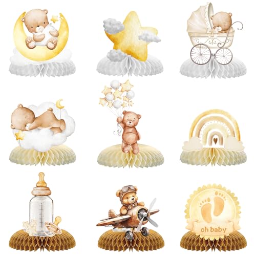 ZABARE Babyparty Tischdeko,9 Stück Gender Reveal Party Deko mit Bär Motiv Bienenwabe Mittelstück Tischdekoration Mädchen oder Jungen,Boy or Girl Deko,Baby Shower Tischaufsätze Geschlecht Verkünden ZABARE Babyparty Tischdeko,9 Stück Gender Reveal Party Deko mit Bär Motiv Bienenwabe Mittelstück Tischdekoration Mädchen oder Jungen,Boy or Girl Deko,Baby Shower Tischaufsätze Geschlecht Verkünden von ZABARE