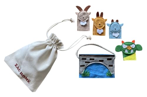 Kinder-Fingerpuppen-Set, Billy Goat Gruff Fingerpuppen Set für Kinder Kinder-Fingerpuppen-Set, Billy Goat Gruff Fingerpuppen Set für Kinder von ZAC HOME
