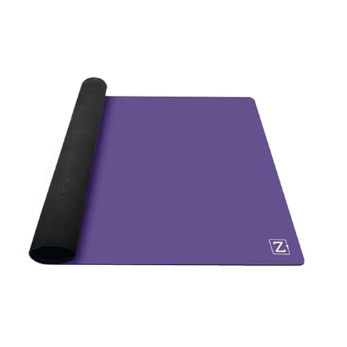 ZACATRUS Mini-Matte, Violett, aus Neopren, 90 cm x 60 cm, Mini-Matte, Amethyst, Spielmatte, rutschfeste Matte, Kartenmatte, aufrollbare Matte von ZACATRUS