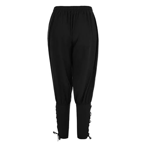 ZACUNXY Mittelalter Kostüm, Mittelalter Kleidung 2 stücke Hosen for Männer Cosplay Medieval Kostüm(Black,M) von ZACUNXY