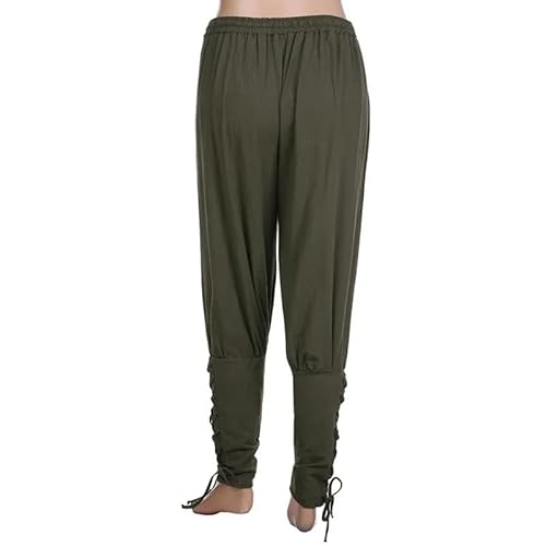 ZACUNXY Mittelalter Kostüm, Mittelalter Kleidung 2 stücke Hosen for Männer Cosplay Medieval Kostüm(Green 1,XL) von ZACUNXY