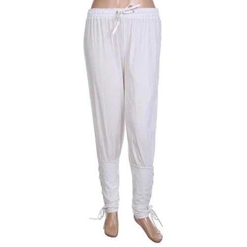 ZACUNXY Mittelalter Kostüm, Mittelalter Kleidung 2 stücke Hosen for Männer Cosplay Medieval Kostüm(WHITE,XL) von ZACUNXY