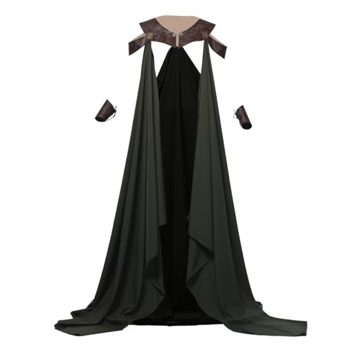 ZACUNXY Mittelalter Kostüm, Mittelalter Kleidung Damen Umhang Mittelalter Vintage Mantel Tüll Hochzeit Königin Kostüm Zubehör von ZACUNXY