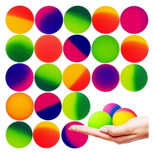 ZADEICK 30 Stück Flummies für Kinder, 25mm Flummi Zweifarbig Spielzeug Mitgebsel Kindergeburtstag Gastgeschenke Give Aways Kindergeburtstag von ZADEICK