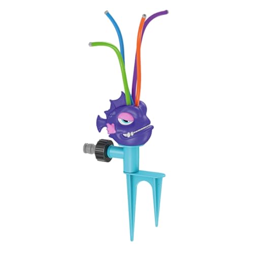 Wassersprühsprinkler für den Außenbereich für Kinder und Haustiere, niedliches Meerestier-Sprinklerspielzeug mit 4 Wackelröhren, Sommer-Sprinklerspielzeug für den Rasen im Hinterhof von ZAGARO