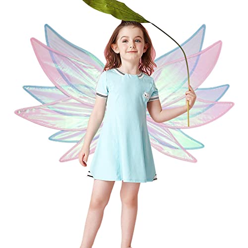 ZAGARO 3 Pcs Feenflügel für Kinder, Mädchenflügel Feenflügel,Funkelndes Schmetterlingskostüm - Feen-Halloween-Kostüm, Engelsflügel, funkelnder Prinzessinnenflügel für Halloween-Verkleidung von ZAGARO