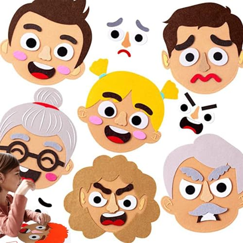 ZAGARO Lustige Gesichter-Spiele, Grimassen-Spielzeug | Soziale emotionale Grimassen Machen Kit,Spielzeug zum Ändern des Ausdrucks für Zuhause, Schule, Park, Auto und draußen von ZAGARO