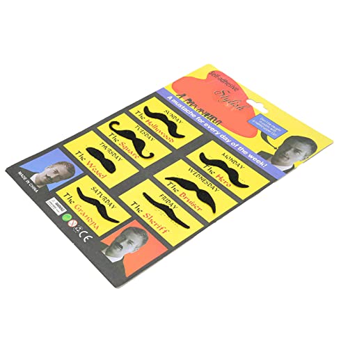 ZAICOLER Gefälschte Schnurrbärte Set, 7pcs mit Doppelseitiger Klebeband Gefälschter Bart Weicher Lint Bart Cosplay-Zubehör für Halloween und Kostümpartys ZAICOLER Gefälschte Schnurrbärte Set, 7pcs mit Doppelseitiger Klebeband Gefälschter Bart Weicher Lint Bart Cosplay-Zubehör für Halloween und Kostümpartys von ZAICOLER