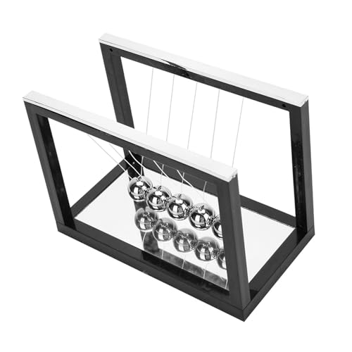 ZAICOLER Pendelballdekoration, Newton's Cradle Balance Pendulum Physik Bildungs Balance Balls Desktop -Dekoration Swinging Ball des Spielzeug Schwung Dekoration Bildungswissenschaft (Black) von ZAICOLER