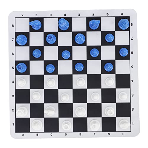 ZAICOLER Schach -Set, 1,89 Zoll Detaillierter Gerenderter Plastik mit Schachbrett und Aufbewahrungstasche Travel Schach -Set für Familie, Party, Reisen (#1) von ZAICOLER