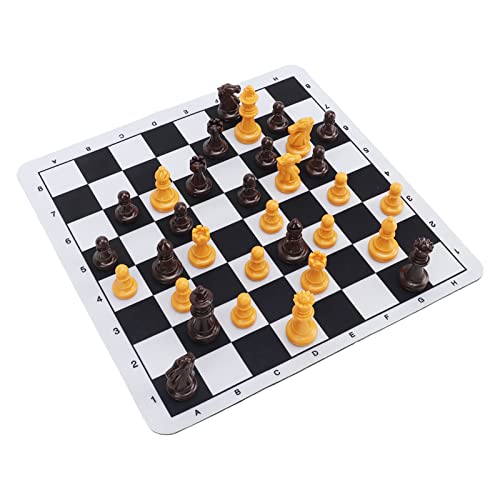 ZAICOLER Schach -Set, 1,89 Zoll Detaillierter Gerenderter Plastik mit Schachbrett und Aufbewahrungstasche Travel Schach -Set für Familie, Party, Reisen (#2) von ZAICOLER