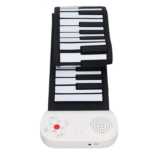 ZAICOLER Tragbares Tastatur Klavier, 49 Tasten Handrollen Klavier USB -Ladung Elektrisches -Tastatur mit Eingebauten Lautsprechern Roll Up Klavierklavier für Anfänger Lernen von ZAICOLER