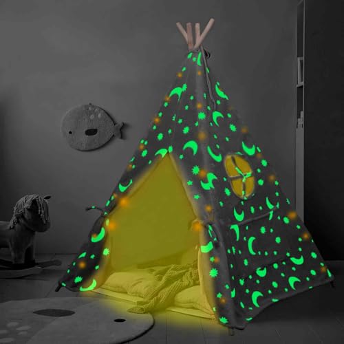 ZAIXIA Tipi Zelt für Kinder, Tragbares Tipi Spielzelt,Drinnen Tipi Kinderzelt ZAIXIA Tipi Zelt für Kinder, Tragbares Tipi Spielzelt,Drinnen Tipi Kinderzelt von ZAIXIA
