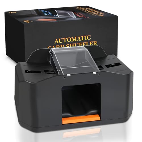 ZAKVOP Kartenmischer Elektrisch, Kartenmischmaschine mit Wiederaufladbarem 2000mAh Akku, Schneller Karten Mischgerät, Geräuscharmer Card Shuffler für Poker, UNO, Skip BO Skyjo von ZAKVOP