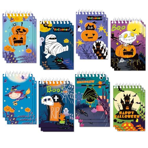 ZALAON Mini Notepads Halloween,24 Stücke Halloween Notepads Notizbuch kinder kann zum Aufzeichnen aller Arten von Informationen als Memo oder als Geschenk für Kinder werden ZALAON Mini Notepads Halloween,24 Stücke Halloween Notepads Notizbuch kinder kann zum Aufzeichnen aller Arten von Informationen als Memo oder als Geschenk für Kinder werden von ZALAON